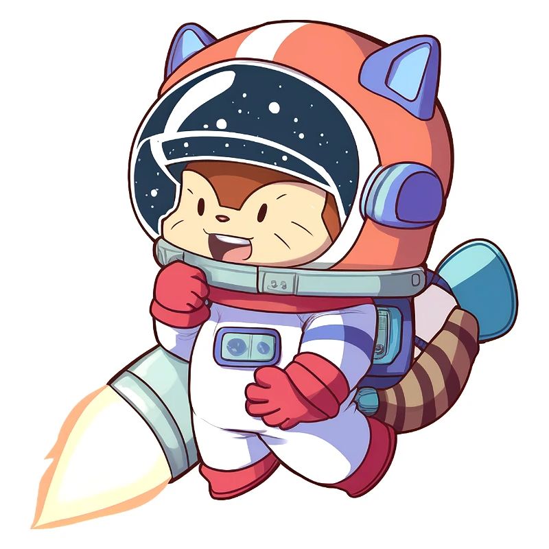 Cat astronaut in space suit