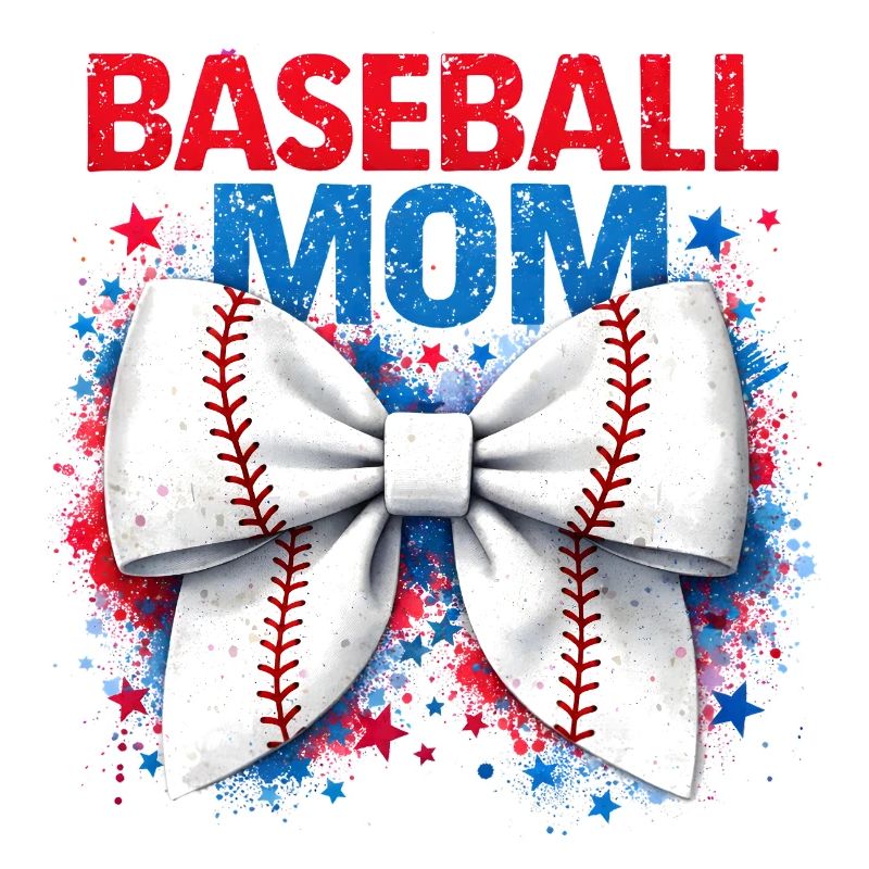 Lebendige Baseball-Bogen-Mama-Süße Spieltag-Ästhetik