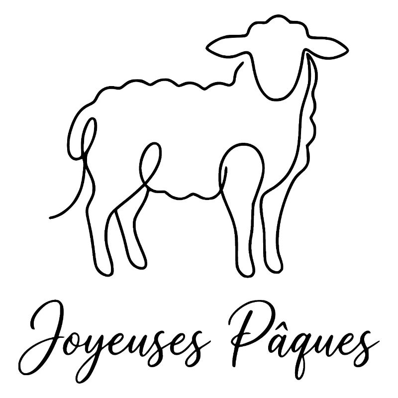 Joyeuses Pâques , Süßes Lämmchen Oster Shirt, Bag