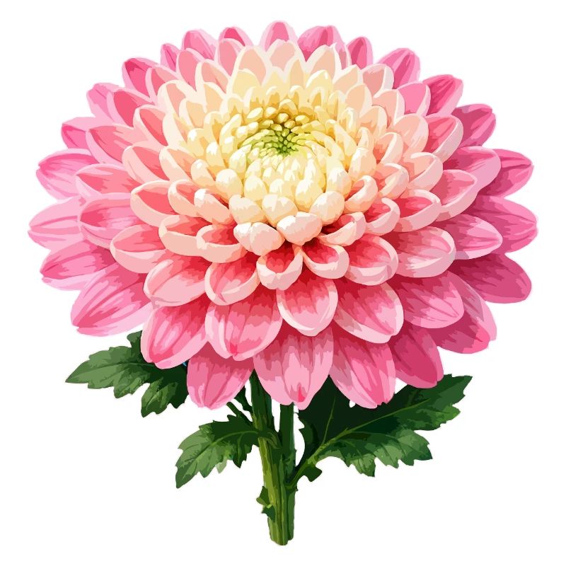Pink Chrysanthemum Bloom