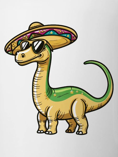 Dinosaur brontosaurus sombrero