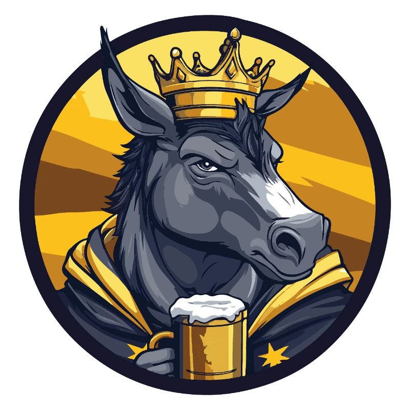 Esel Bier Lustig