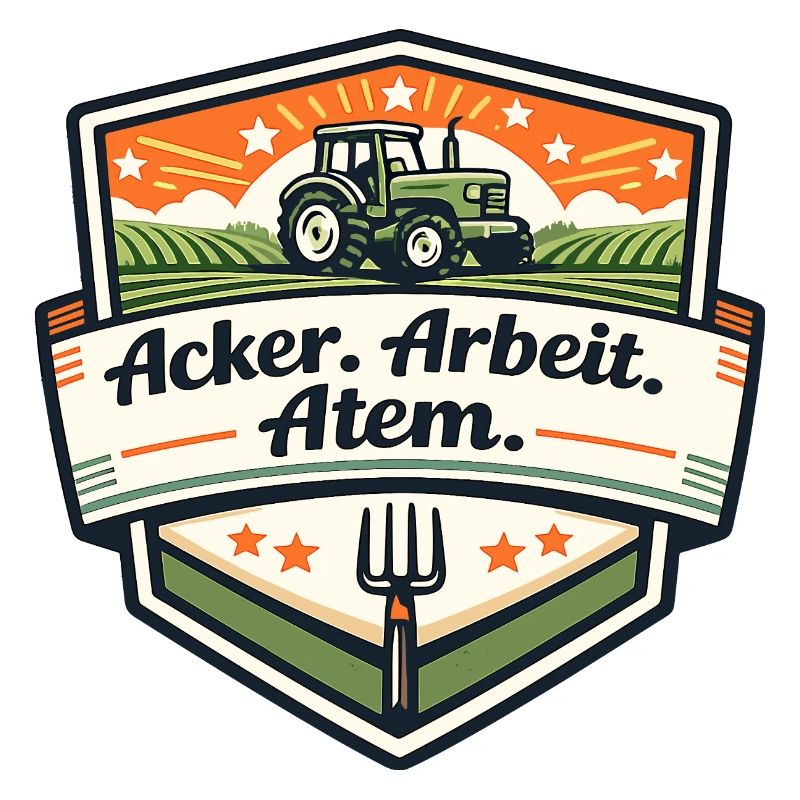Acker Arbeit Atem Badge