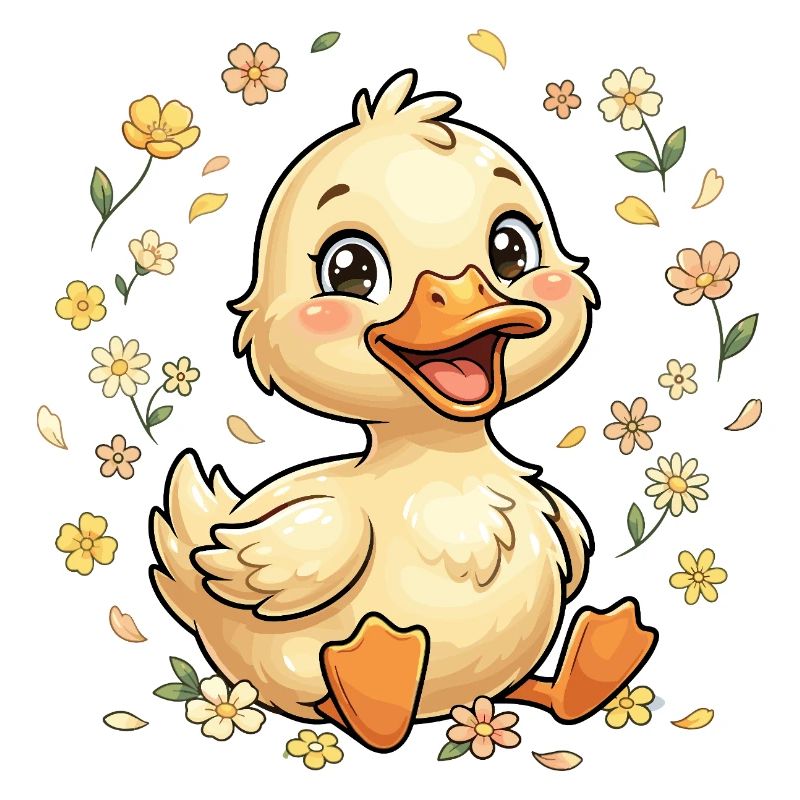 Portrait du poussin fleur