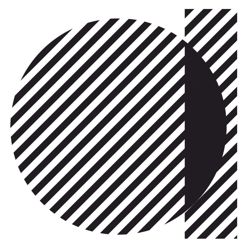 Diagonal Stripe Circle Abstract