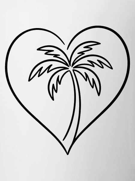Palm Tree Heart Love