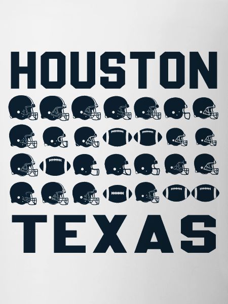 Texas Football Grid with Helmets