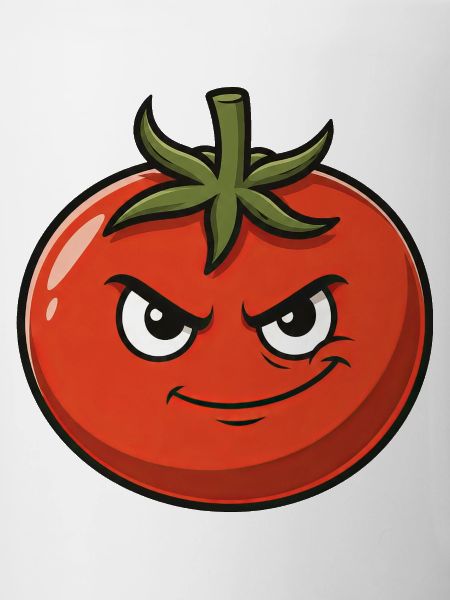 Funny Comic Tomato Vegetable Cartoon Fruity