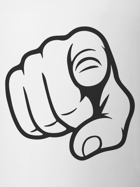 Pointing Finger You Gesture Sticker Design