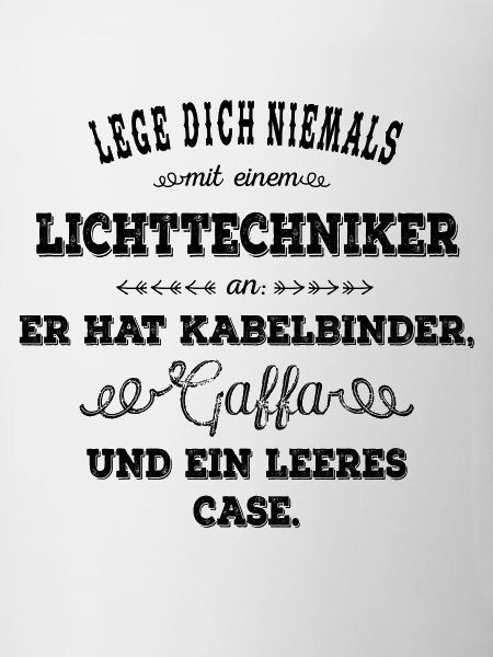 Lichttechniker - schwarz