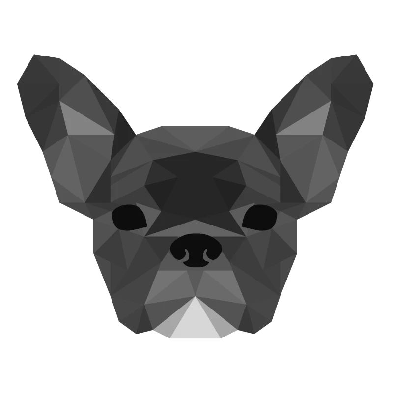 Low Poly Frenchie grey