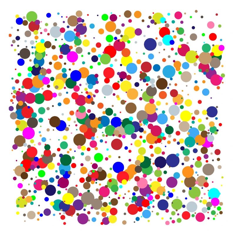 points colorés / confettis