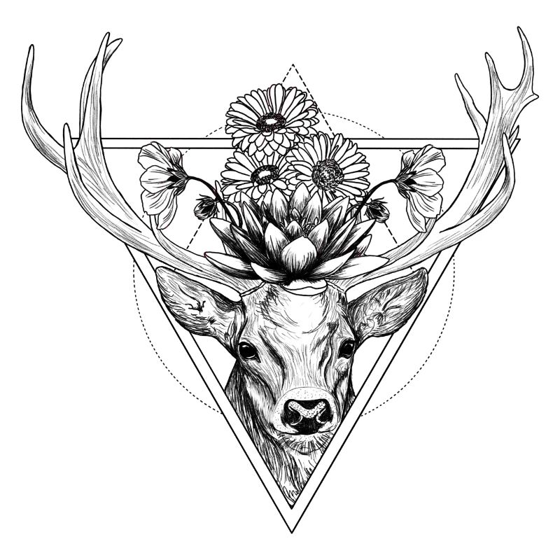 Flower stag black