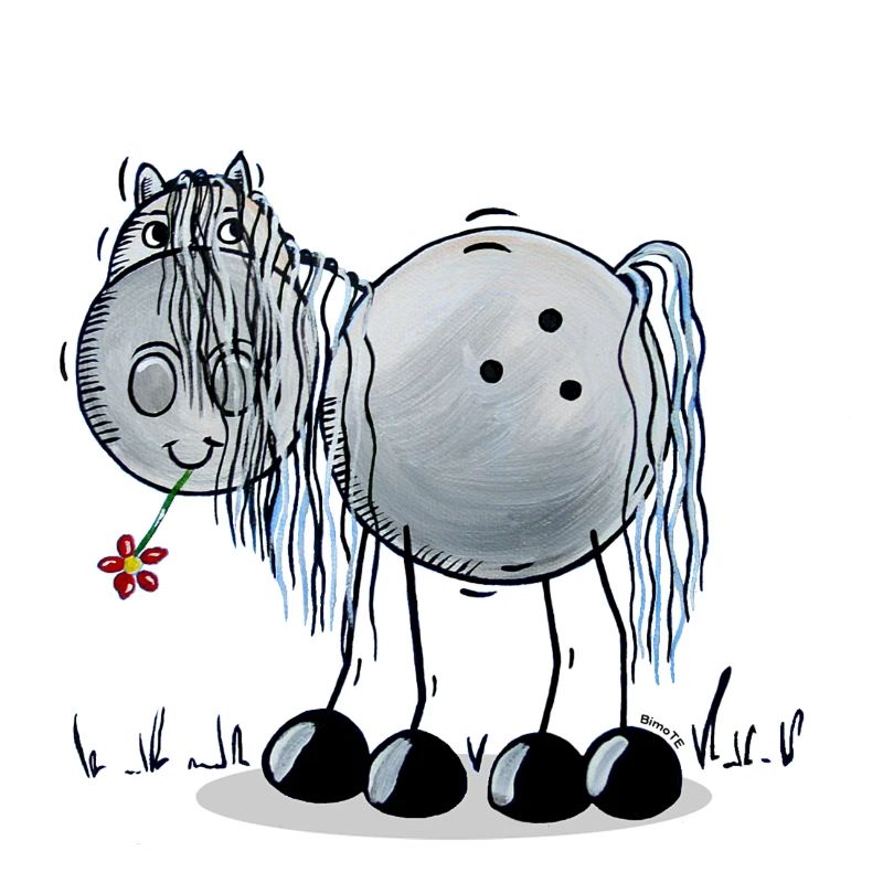 Pferd mit Blume