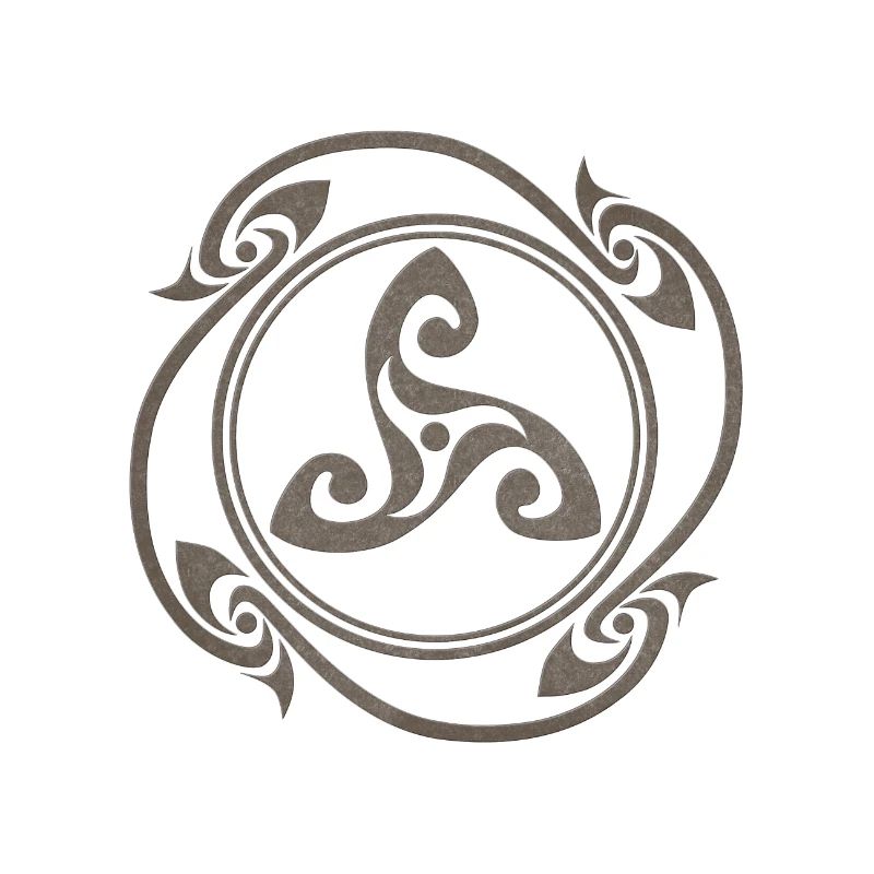 Latene Celtic symbol mottled gray