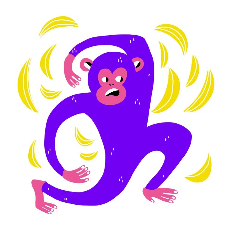 A monkey and its bananas
