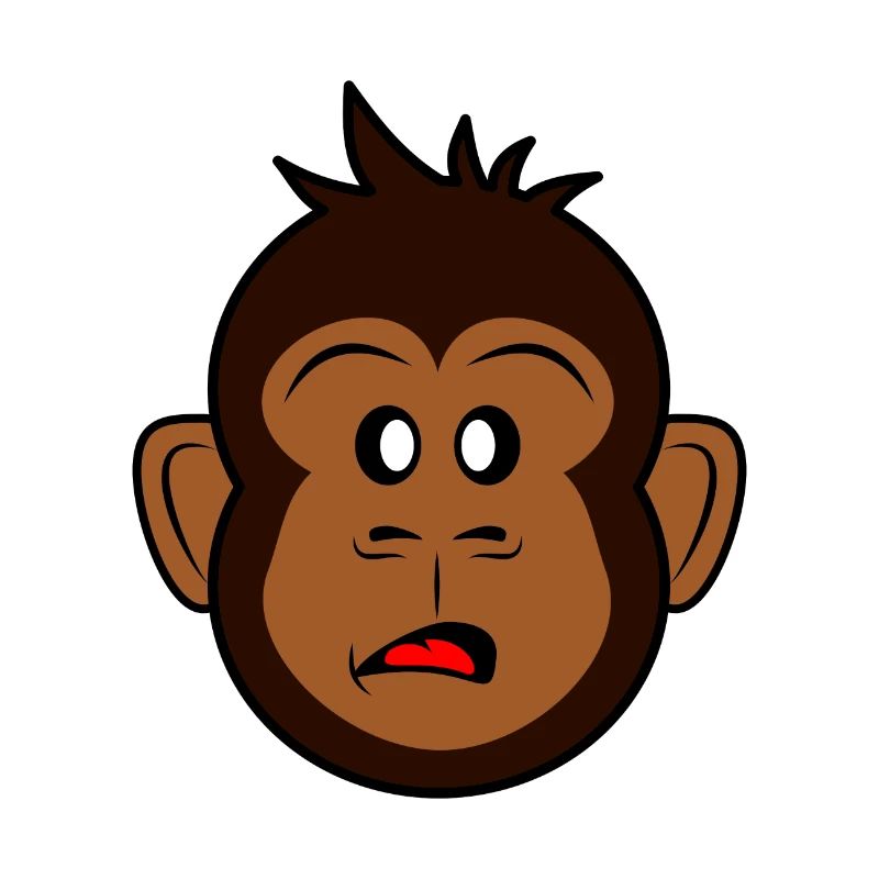 Cadeau de singe dessin animé visage drôle de singe