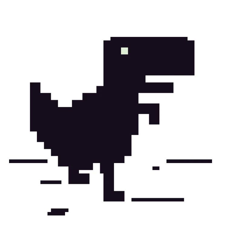 Retro pixel dinosaur