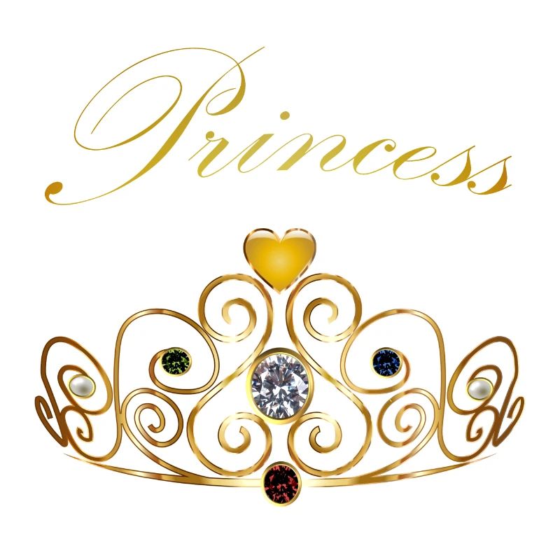 Princess Queen Gold Krone Tiara Edelsteine Perlen