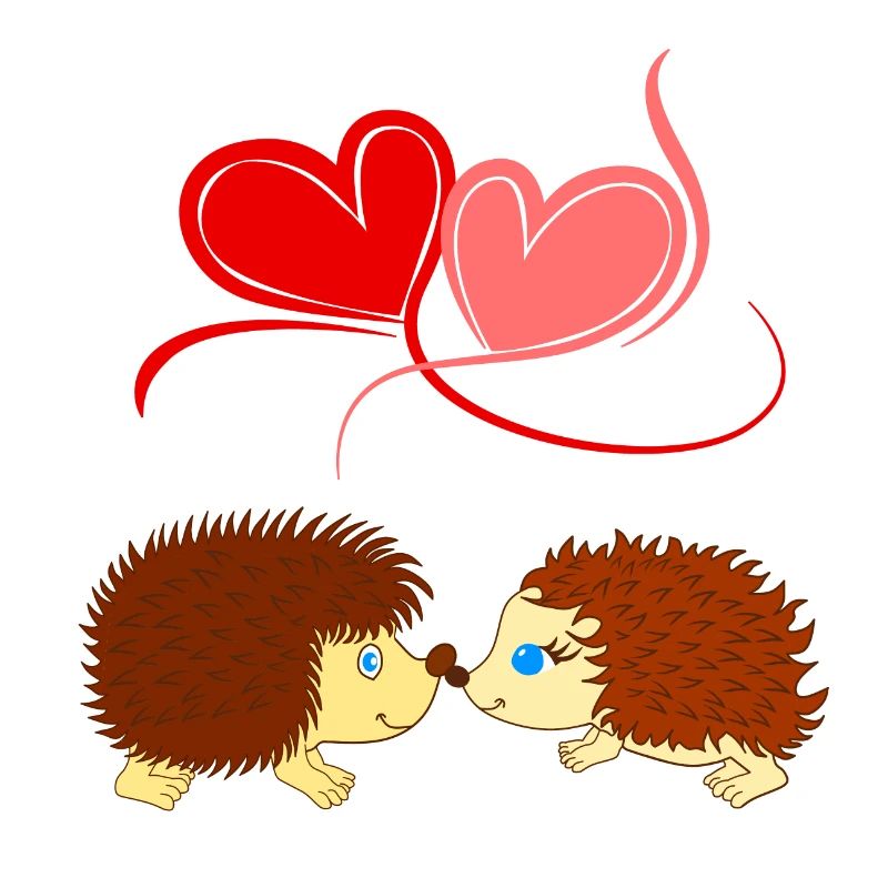 Hedgehog - Love overcomes spikes - Comic style