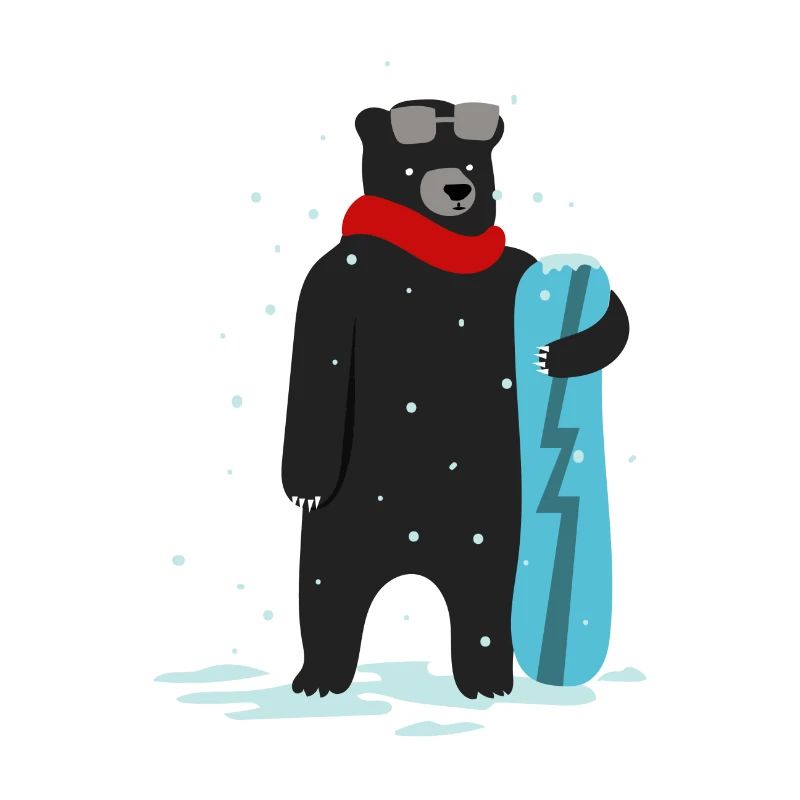 Nette Snowboardfahrt, die Geschenkgeschenkideen zeichnet