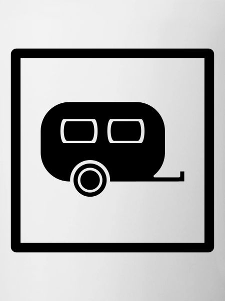 Camper/Wohnwagen Piktogramm mit Rahmen