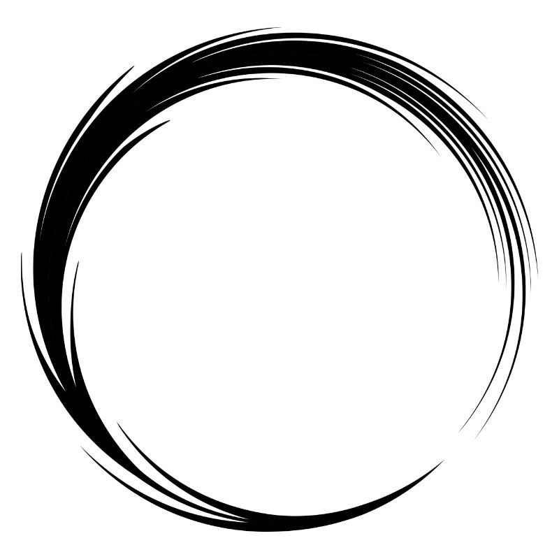 Cercle Icône Forme Noir