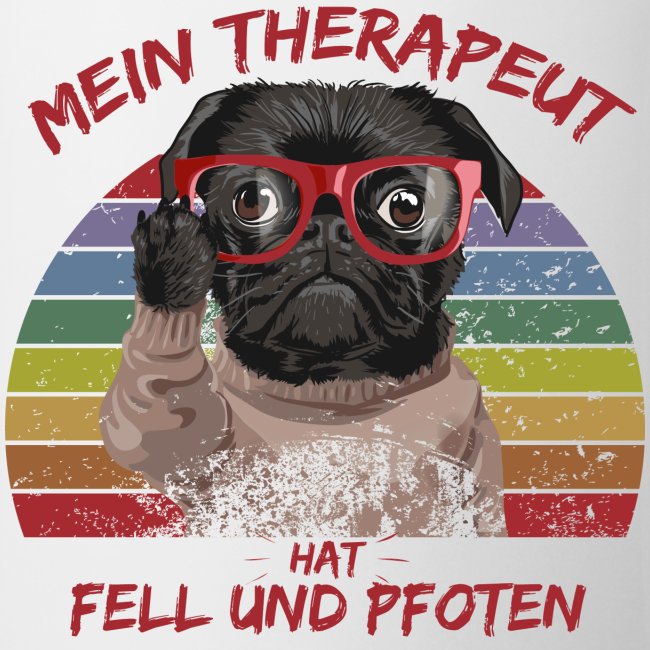 Deko Wandbild Sprüche Hund Mops Bild Keramik Fliese Geschenkidee Mitbringsel