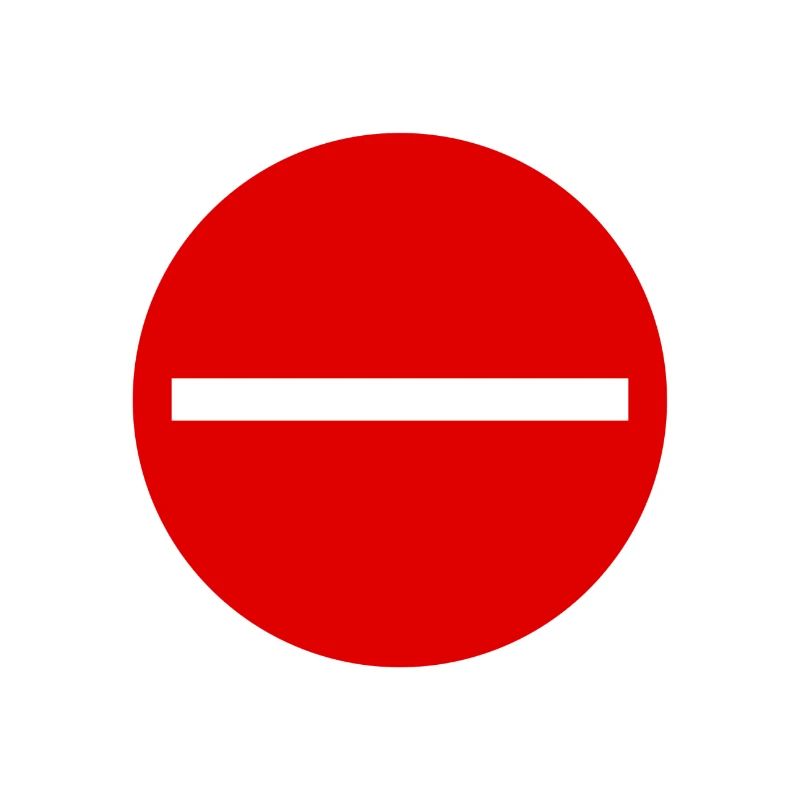 Sign passage prohibited
