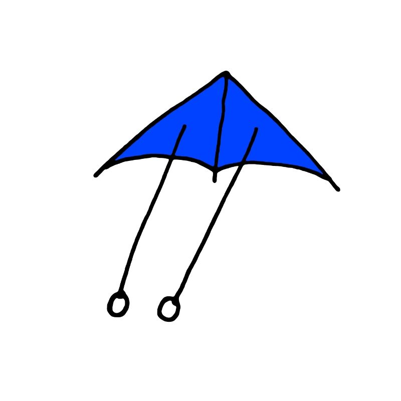 Blauer Lenkdrachen