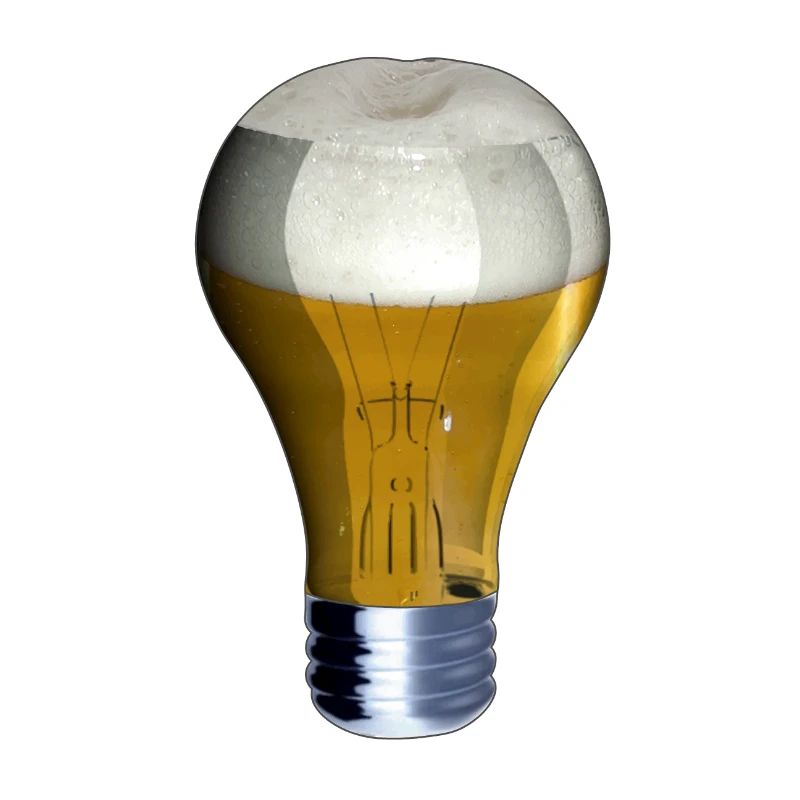 Light Beer Leichtes Bier Lampe an
