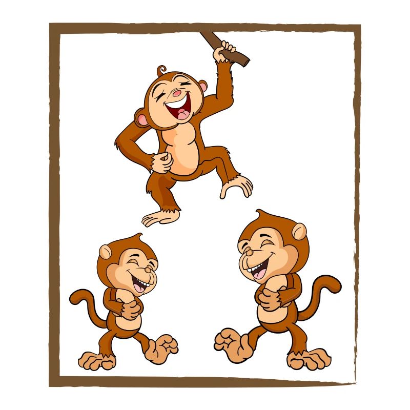 Singes drôles. Singes drôles.