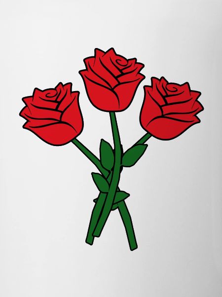 Fleurs roses rouges