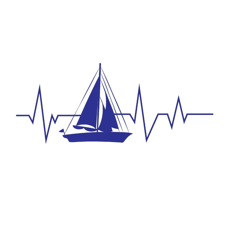 Segeln Pulse Herzschlag Boot Geschenk