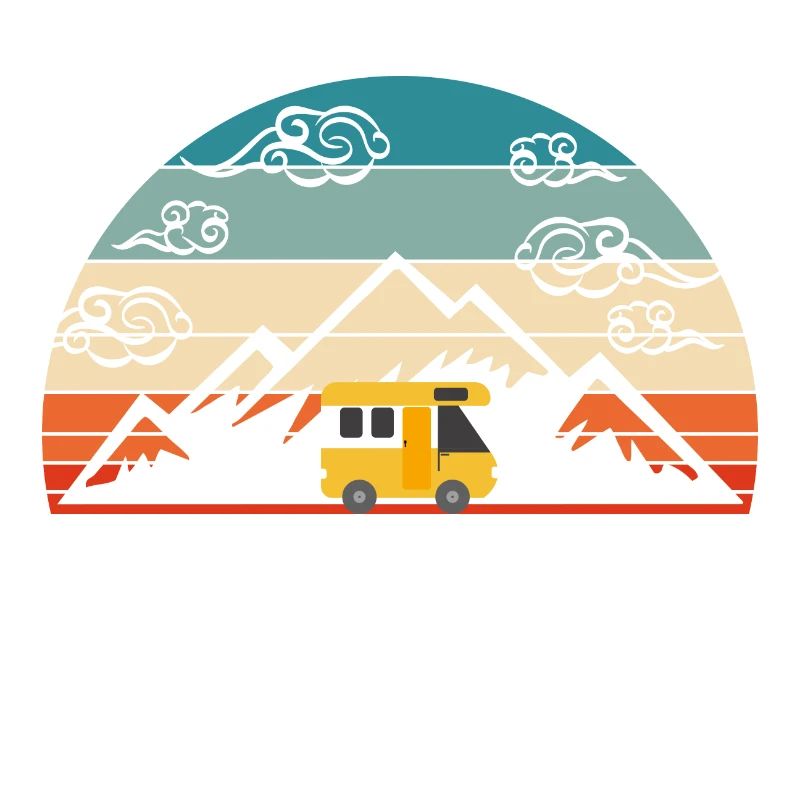 Retro Vintage Camping Tee For Campers "Van"