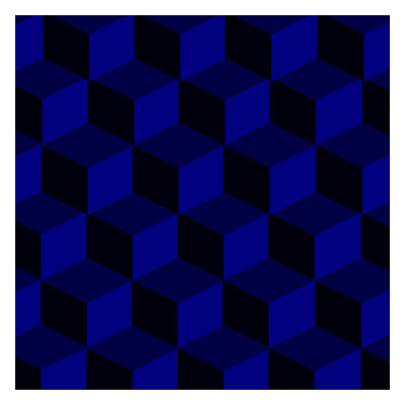 3D blue cubes