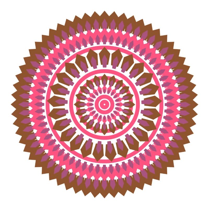 mandala rose violet