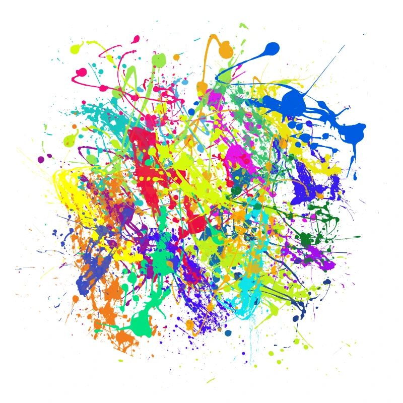 Bunte Kleckse Farben Splatter