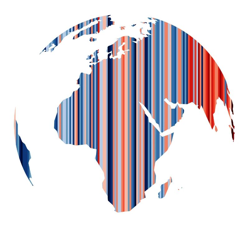Klimawandel - Warming Stripes - Erde