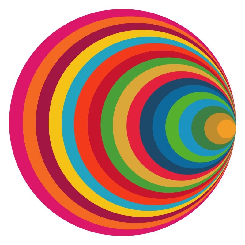 Colorful circle design - three