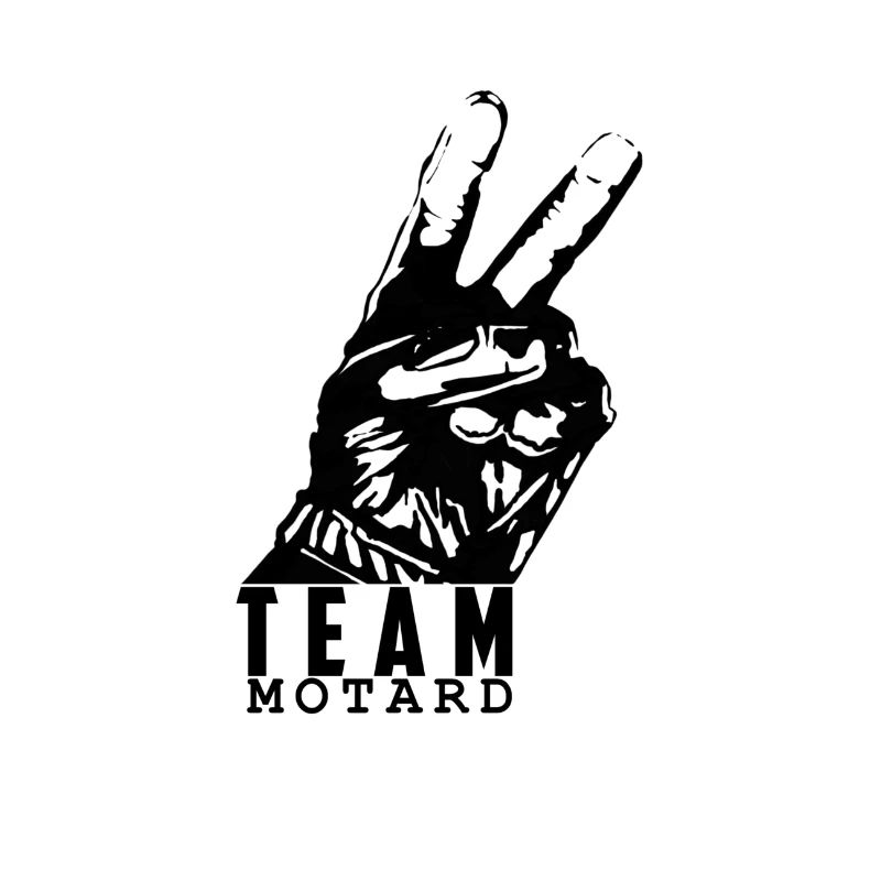 Team sign between biker