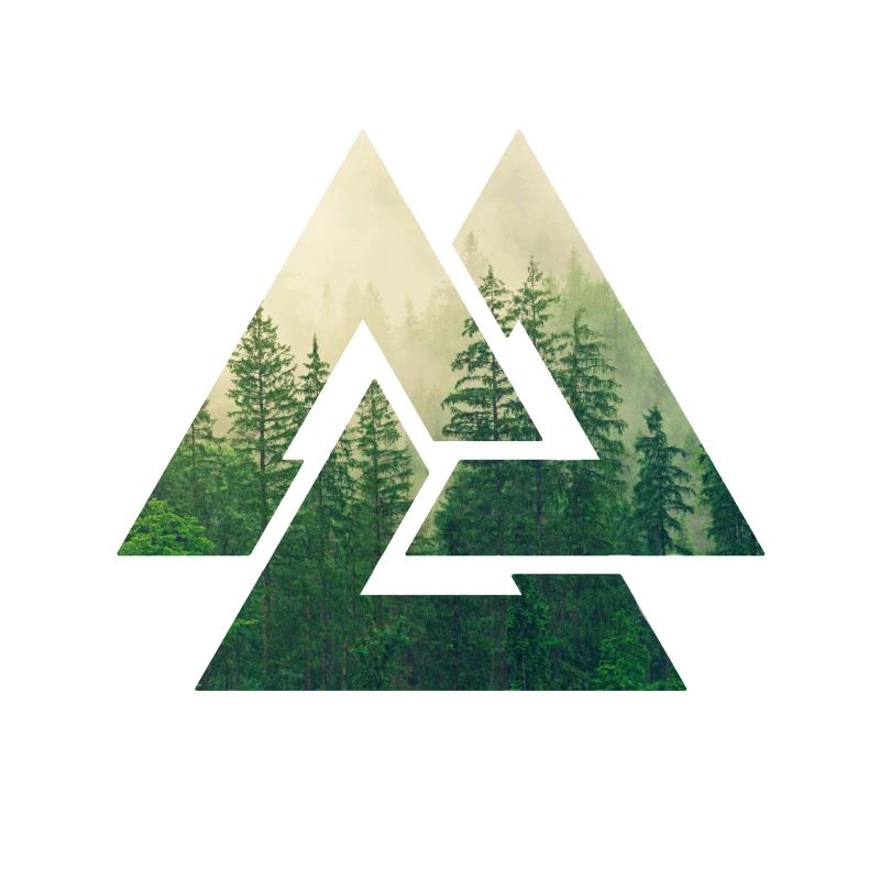 Valknut viking symbol valhalla forest
