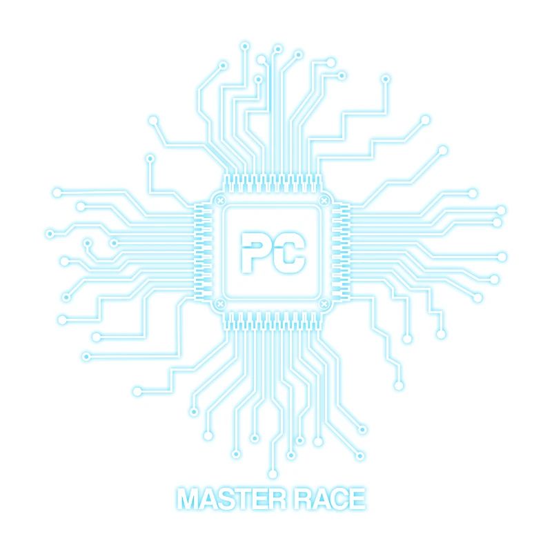 Blaues PC-Master-Race - CPU-Nerd