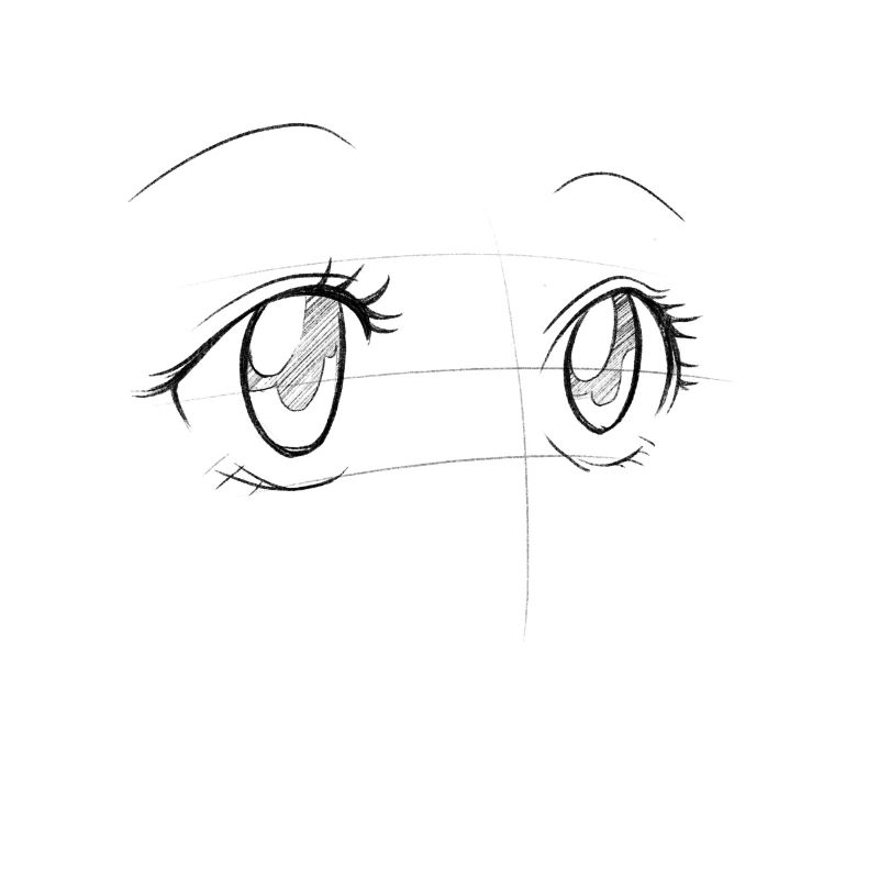 Manga sketchy eyes