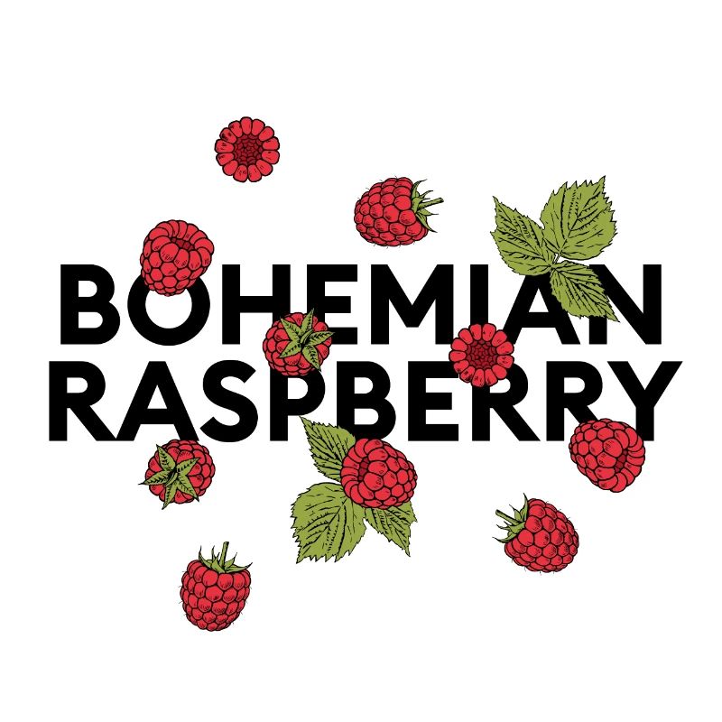 „bohemian raspberry“ Statement mit Himbeeren