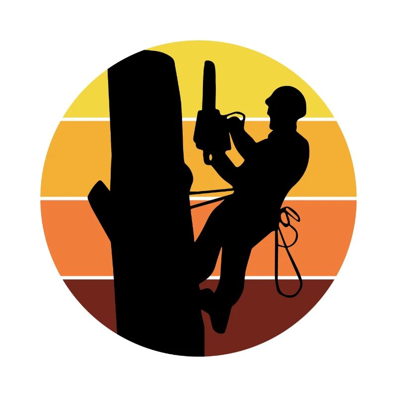 Arborist Baum Kletterer Klettern Vintage Retro