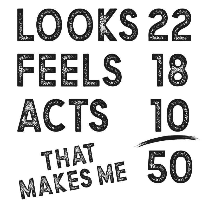 50 Thin Saying 50 Years Gift