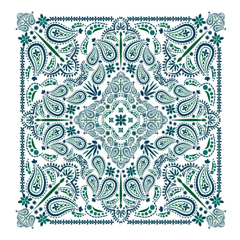 Paisley Modèle - Mandala, Mosaïque, Impression de fleurs