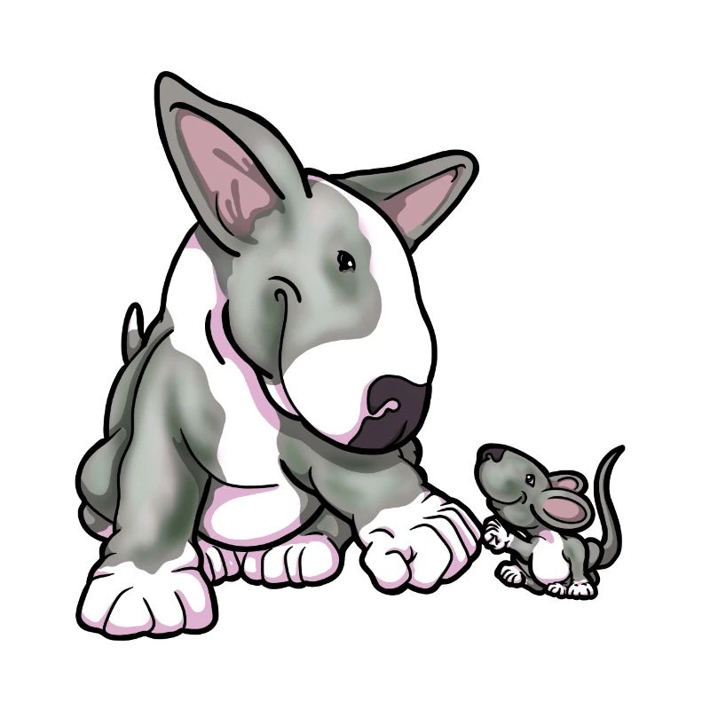 Bullterrier Fauststoß Maus