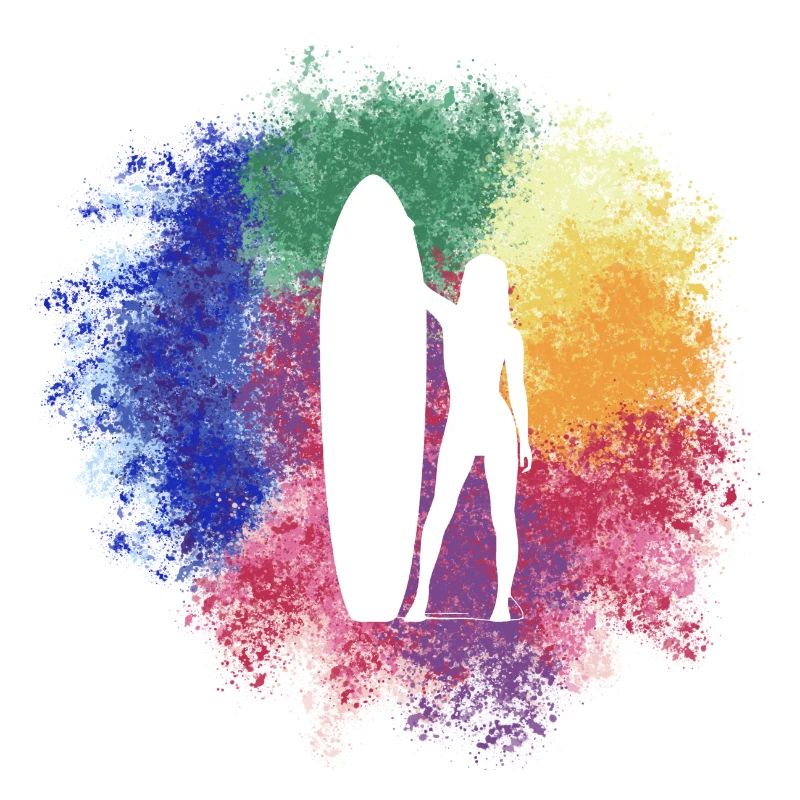 Surfeuse fille